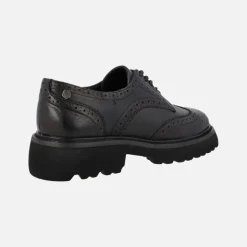 Zapatos negros de piel con cordones y pala vega Carmela