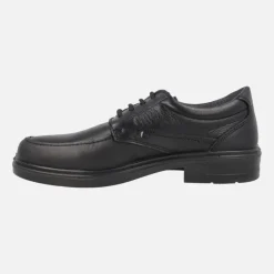 Zapatos negros de piel con cordones para hombre y membrana Waterproof