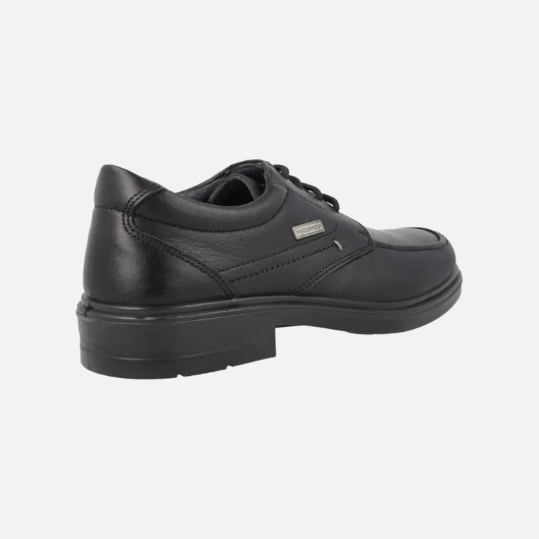 Zapatos negros de piel con cordones para hombre y membrana Waterproof