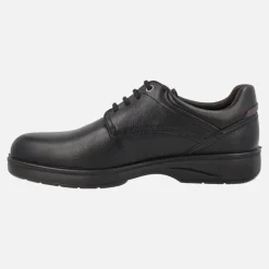 Zapatos negros de piel con cordones para hombre