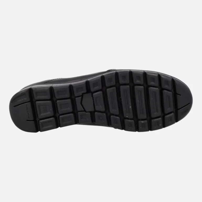 Zapatos negros de piel de estilo deportivo con elásticos