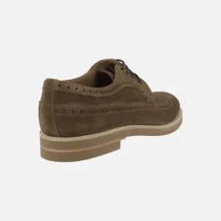 Zapatos Niza en ante marrón con cordones y pala vega