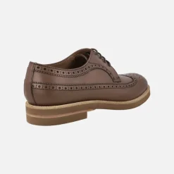 ZAPATOS NIZA EN PIEL MARRÓN CON CORDONES Y PALA VEGA