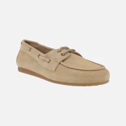 Zapatos náuticos de piel serraje con cordones Abby
