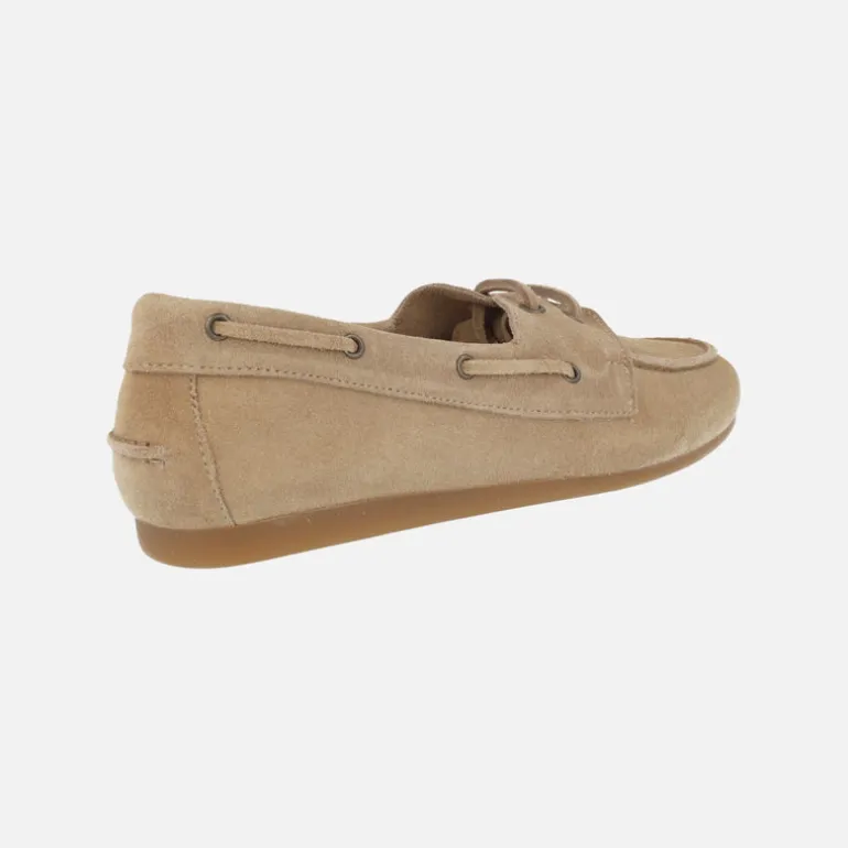 Zapatos náuticos de piel serraje con cordones Abby