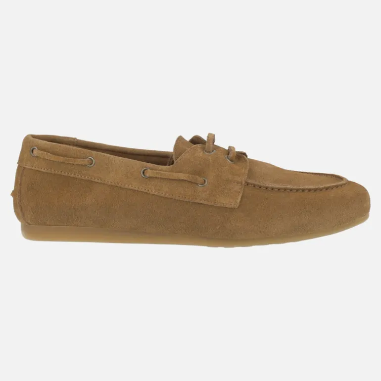 Zapatos náuticos de piel serraje con cordones Abby