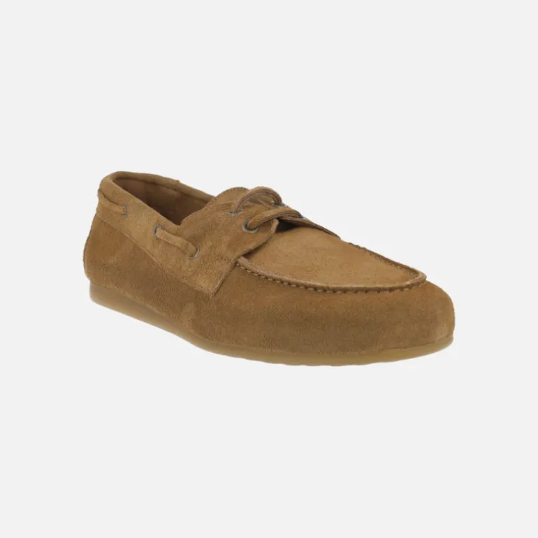 Zapatos náuticos de piel serraje con cordones Abby
