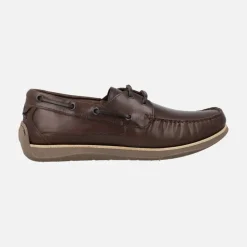 Zapatos náuticos para hombre en piel moka Sailor