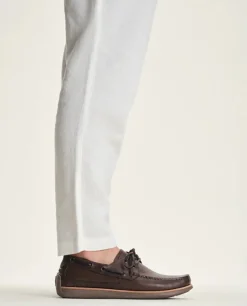 Zapatos náuticos para hombre en piel moka Sailor