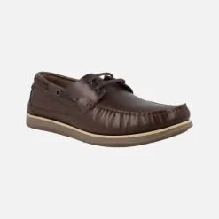 Zapatos náuticos para hombre en piel moka Sailor