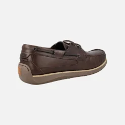 Zapatos náuticos para hombre en piel moka Sailor