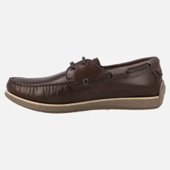 Zapatos náuticos para hombre en piel moka Sailor