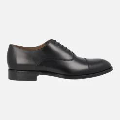 Zapatos oxford Lenox en piel negra con puntera recta