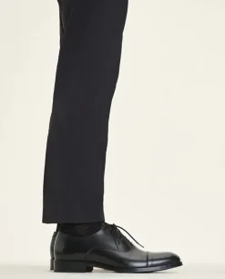 Zapatos oxford Lenox en piel negra con puntera recta