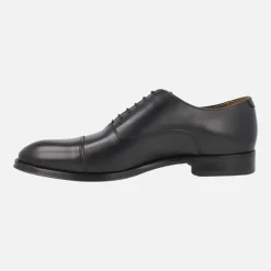 Zapatos oxford Lenox en piel negra con puntera recta