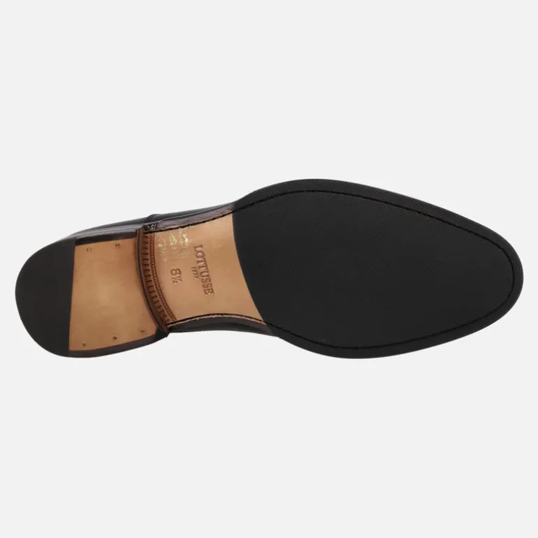 Zapatos oxford Lenox en piel negra con puntera recta