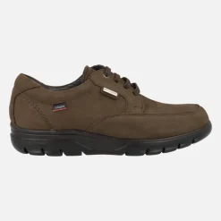 Zapatos para hombre en nobuck marrón con cordones y membrana Wateradapt