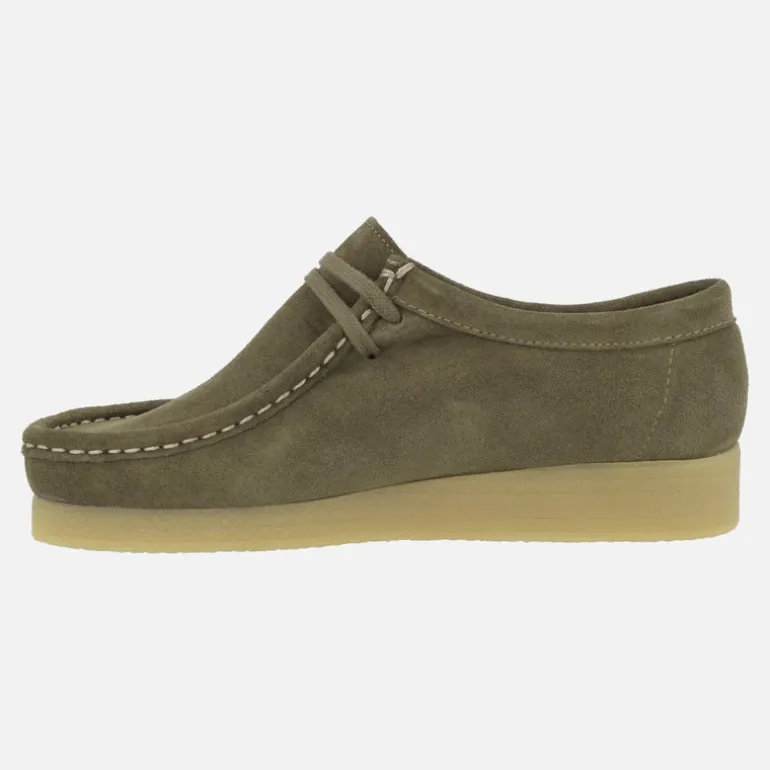 Zapatos para hombre en piel serraje con cordones estilo wallabee