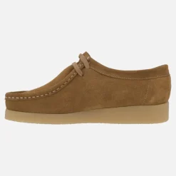 Zapatos para hombre en piel serraje con cordones estilo wallabee