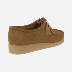 Zapatos para hombre en piel serraje con cordones estilo wallabee