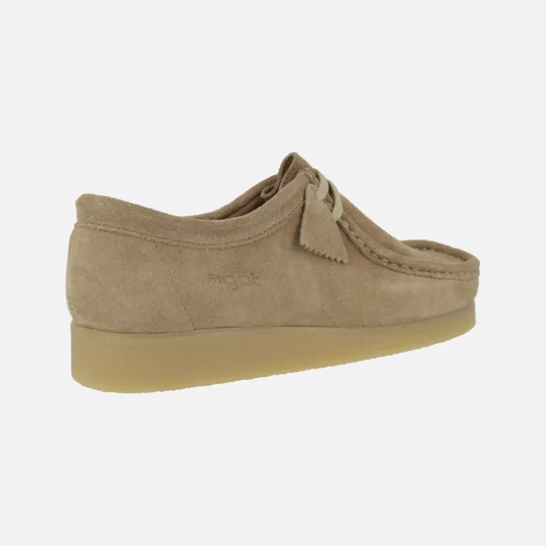 Zapatos para hombre en piel serraje con cordones estilo wallabee