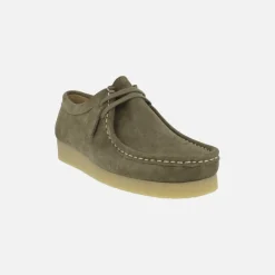 Zapatos para hombre en piel serraje con cordones estilo wallabee