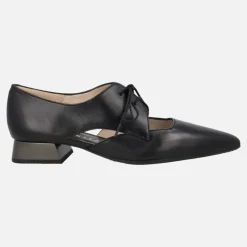 Zapatos planos de cordones Dalí en piel negra