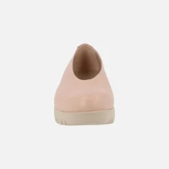 Zapatos rosas de piel con cuña Extralight Wonders FLY