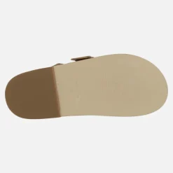 Zuecos Alpe Alive en serraje con cierre de velcro y tachas