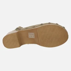 Zuecos de piel con tira ajustable al talón y tachas