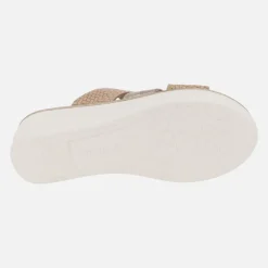 Zuecos de piel en combinado cuero y metal con efecto trenzado