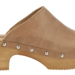 Zuecos de piel para mujer con tachas Help the trees