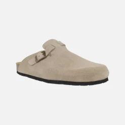 Zuecos de serraje con hebilla para hombre modelo UMA