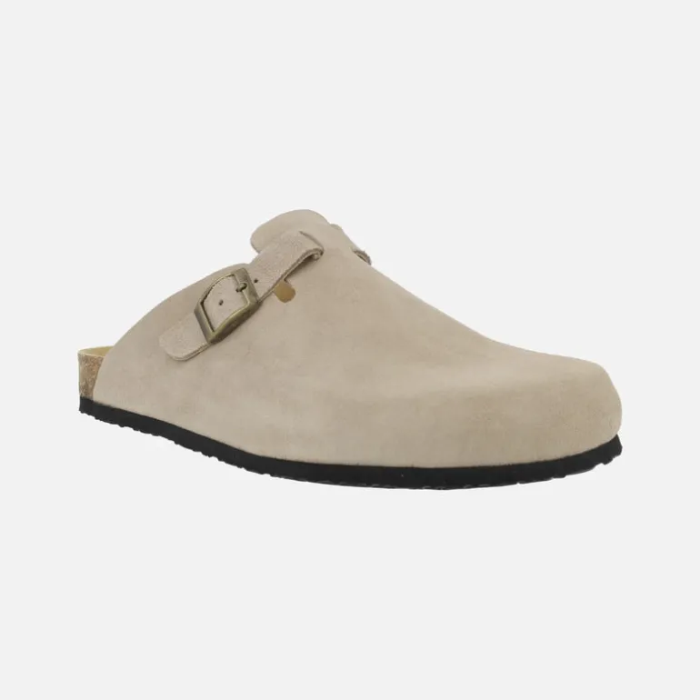 Zuecos de serraje con hebilla para mujer modelo UMA