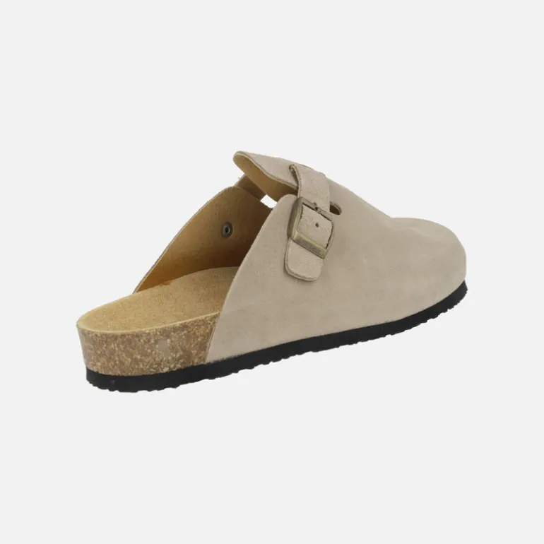 Zuecos de serraje con hebilla para mujer modelo UMA