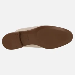 Zuecos en ante beige Alpe Mimi con adorno de llave y candado