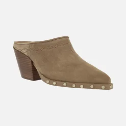 Zuecos estilo cowboy Alpe Vermont en serraje cuero con tachas