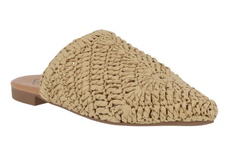 Zuecos planos estilo babuchas en tejido crochet